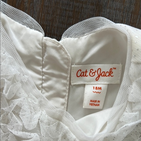 White Layered Tulle Sparkly Sleeveless Dress (18m) - Picture 4 of 9